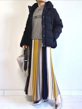 「M.deux（エムドゥ）のアイテム」を使った、M.deux STAFF１さん（レディース・148cm）の秋コーディネート