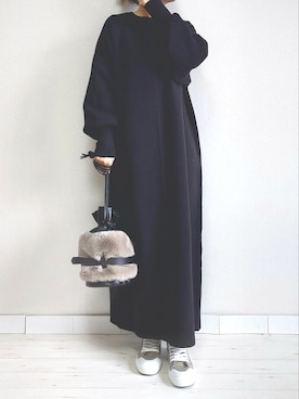 「M.deux（エムドゥ）のアイテム（ワンピース）」を使った、M.deux STAFF１さん（レディース・148cm）の秋コーディネート