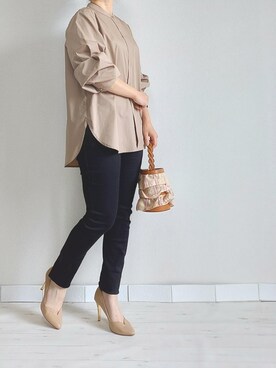 「M.deux（エムドゥ）のアイテム（その他パンツ）」を使った、M.deux STAFF１さん（レディース・148cm）の春コーディネート