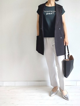「M.deux（エムドゥ）のアイテム（その他アウター）」を使った、M.deux STAFF１さん（レディース・148cm）の夏コーディネート