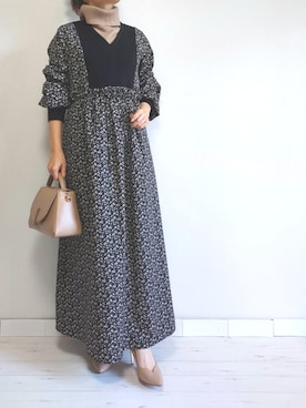「M.deux（エムドゥ）のアイテム（ワンピース）」を使った、M.deux STAFF１さん（レディース・148cm）の冬コーディネート