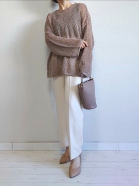 「M.deux（エムドゥ）のアイテム」を使った、M.deux STAFF１さん（レディース・148cm）の冬コーディネート