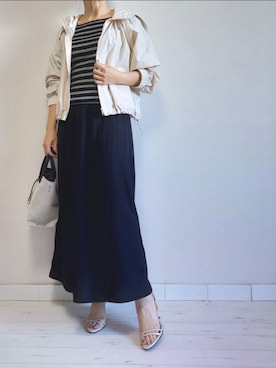 「M.deux（エムドゥ）のアイテム」を使った、M.deux STAFF１さん（レディース・148cm）の春コーディネート