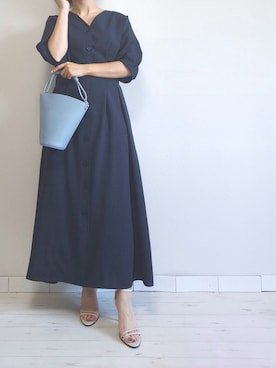 「M.deux（エムドゥ）のアイテム（ワンピース）」を使った、M.deux STAFF１さん（レディース・148cm）の夏コーディネート