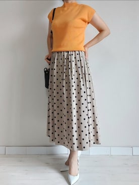 「M.deux（エムドゥ）のアイテム（スカート）」を使った、M.deux STAFF１さん（レディース・148cm）の夏コーディネート