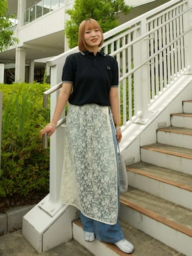 「PAES（ペイズ）のアイテム」を使った、Uさん（レディース・165cm）の夏コーディネート