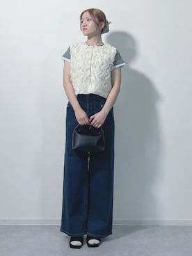 「anuke（アンヌーク）のアイテム（バッグ）」を使った、Uさん（レディース・160cm）の夏コーディネート