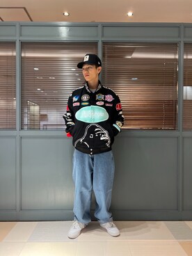 「XLARGE（エクストララージ）のアイテム（その他アウター）」を使った、伊藤　優友さん（メンズ・176cm）の冬コーディネート