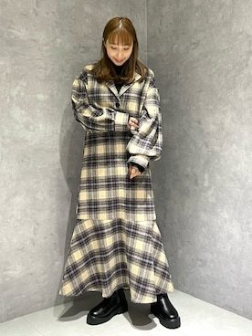 「w closet（ダブルクローゼット）のアイテム（その他アウター）」を使った、akaneさん（レディース・155cm）の秋コーディネート