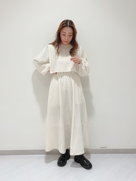 「春ワンピ」｜akaneさん（レディース・155cm）の冬コーディネート