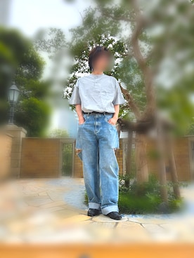 「無印良品（ムジルシリョウヒン）のアイテム」を使った、yuimarronさん（メンズ・181cm）の夏コーディネート
