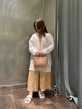 「AXchange」｜「アイテム（ワンピース/ドレス）」を使った、myc.☻*さん（レディース・155cm）の春コーディネート