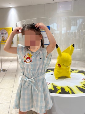 「PETIT BATEAU（プチバトー）のアイテム（ワンピース/ドレス）」を使った、ri07a01さん（キッズ・110cm）の夏コーディネート