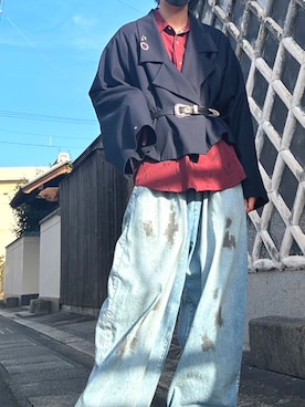 「my beautiful landlet（マイビューティフルランドレット）のアイテム（ブルゾン）」を使った、0812hiさん（メンズ・167cm）の秋コーディネート
