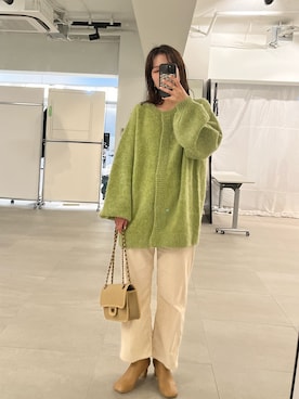 「淡色カジュアル」｜kanaさん（レディース・159cm）の冬コーディネート