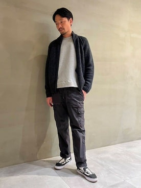 「トゥモローランド」｜「アイテム（スウェット）」を使った、Nishio_TOMORROWLANDさん（メンズ・183cm）の冬コーディネート