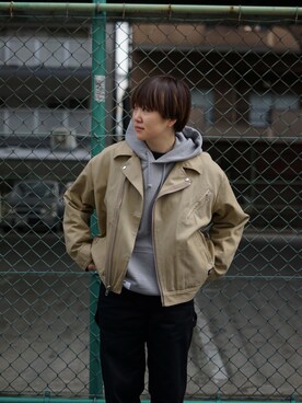 「schott（ショット）のSchott/ショット/TC PAINTER PANTS/ペインターパンツ（その他パンツ）」を使った、naoさん（レディース・163cm）の冬コーディネート