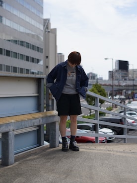 「ショート丈トップス」｜「アイテム（デニムジャケット）」を使った、naoさん（レディース・163cm）の春コーディネート