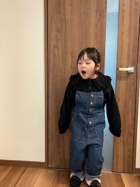 「ローリーズファーム(LOWRYS FARM)」｜「アイテム（オールインワン・サロペット）」を使った、honooo01さん（キッズ・110cm）の秋コーディネート
