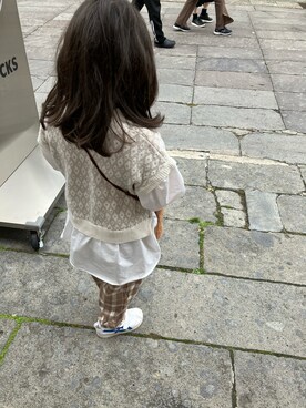 「Birthday（バースデイ）のアイテム（トップス、ホワイト系）」を使った、honooo01さん（キッズ・110cm）の秋コーディネート