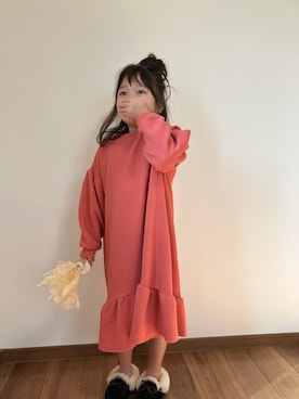 「coca（coca）（コカ）のアイテム（ワンピース/ドレス）」を使った、honooo01さん（キッズ・110cm）の秋コーディネート