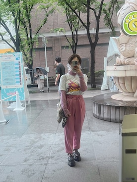 「LOOPのアイテム」を使った、せさん（レディース・150cm）の夏コーディネート