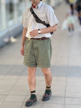 「アイテム（ローファー）」を使った、taka232323232323さん（メンズ・172cm）の夏コーディネート