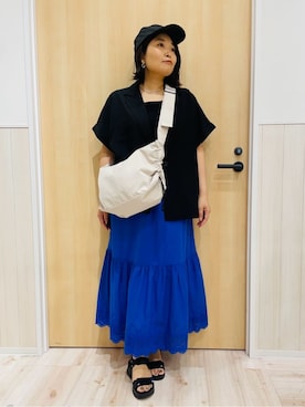 「DRESKIP（ドレスキップ）のアイテム」を使った、すーさん（レディース・160cm）の春コーディネート