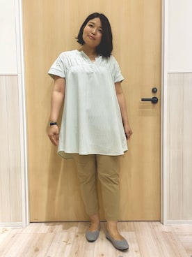 「アイテム（チュニック）」を使った、すーさん（レディース・160cm）の夏コーディネート