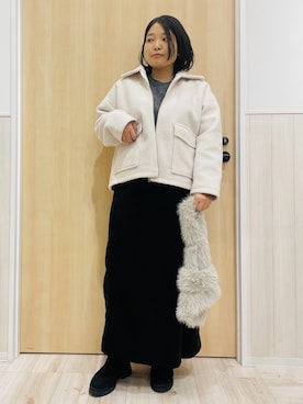 「DRESKIP（ドレスキップ）の【S-LL】大人カジュアルコーデに 襟付きZIPブルゾン（ブルゾン）」を使った、すーさん（レディース・160cm）の秋コーディネート