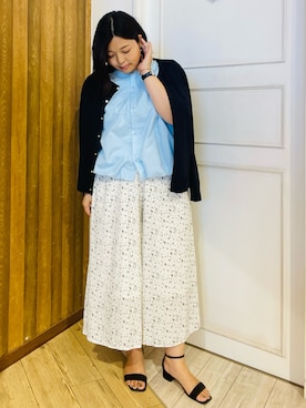 「アイテム（カーディガン/ボレロ）」を使った、すーさん（レディース・160cm）の夏コーディネート