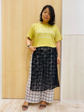 「プリーツパンツ」｜すーさん（レディース・160cm）の秋コーディネート