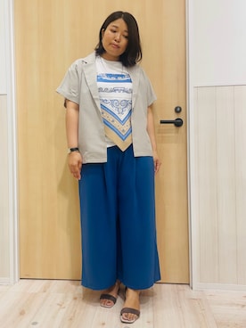 「アイテム（テーラードジャケット）」を使った、すーさん（レディース・160cm）の夏コーディネート