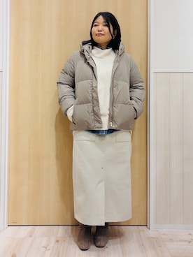 「アイテム（ダウンジャケット/コート）」を使った、すーさん（レディース・160cm）の秋コーディネート