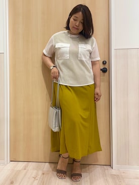 「アイテム（ワンピース）」を使った、すーさん（レディース・160cm）の夏コーディネート