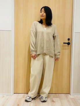 「冬コーデ、スニーカーコーデ」｜「アイテム（その他パンツ）」を使った、すーさん（レディース・160cm）の冬コーディネート