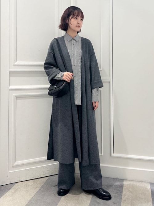 セール】ミルドスムース カラーレスコート（ノーカラーコート