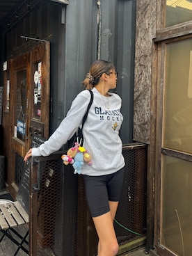 「Champion（チャンピオン）のアイテム（スウェット）」を使った、ERIKAさん（レディース・168cm）の秋コーディネート