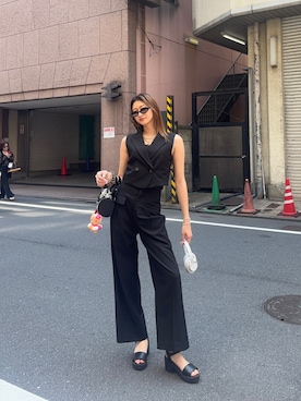 「MURUA（ムルーア）のアイテム」を使った、ERIKAさん（レディース・168cm）の夏コーディネート