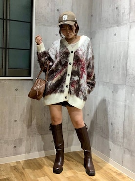 「PAGEBOY（ページボーイ）のアイテム（キャップ）」を使った、みくるんさん（レディース・156cm）の秋コーディネート