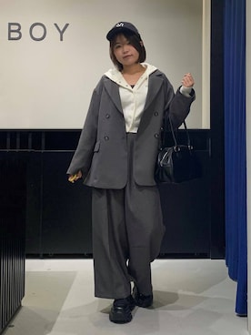 「PAGEBOY（ページボーイ）のアイテム（ジャケット/アウター）」を使った、みくるんさん（レディース・156cm）の秋コーディネート