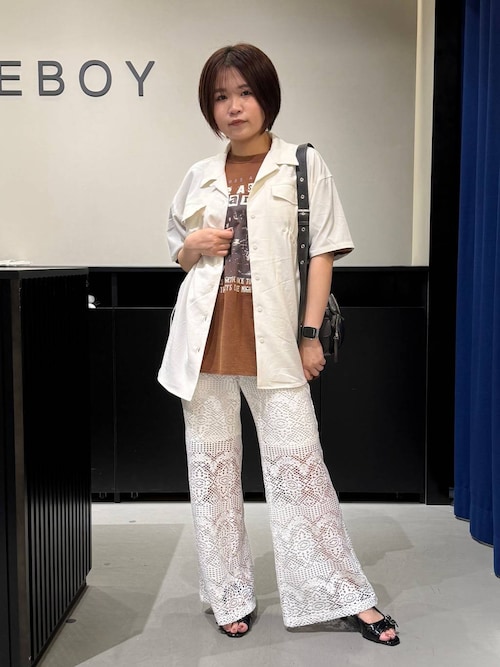 セール】レースワイドフレアパンツ（その他パンツ）｜PAGEBOY（ページ