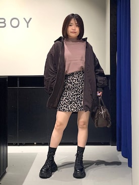 「PAGEBOY（ページボーイ）のモンスターパーカーコート【フード取り外し可能・軽量】（ブルゾン）」を使った、みくるんさん（レディース・156cm）の秋コーディネート