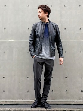 「5351 POUR LES HOMMES（ゴーサンゴーイチプールオム）のアイテム」を使った、OMI2さん（メンズ・180cm）の秋コーディネート