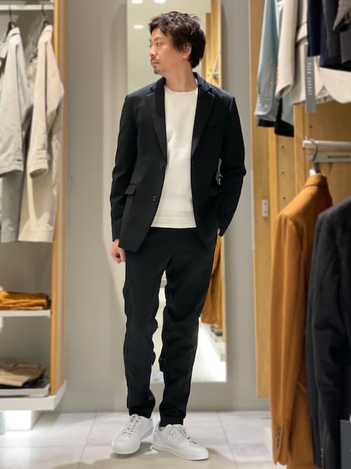 【セットアップ対応】ハイストレッチ ニットコンビ ジャケット