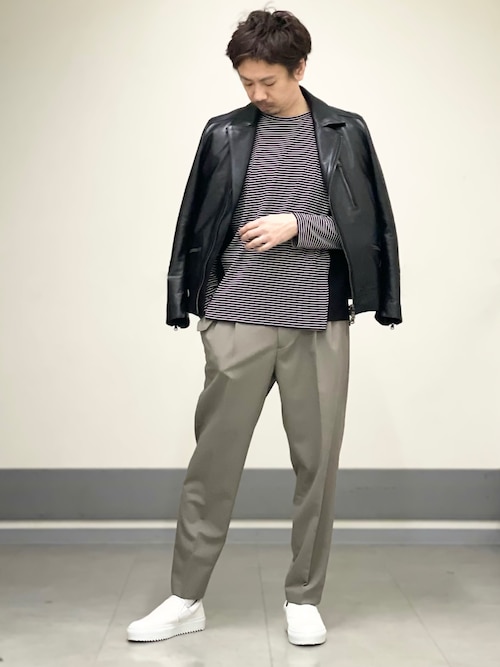 セール】【24A/W】セミダブル レザージャケット（ライダース