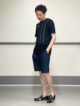 「アイテム（スラックス）」を使った、OMI2さん（メンズ・180cm）の夏コーディネート
