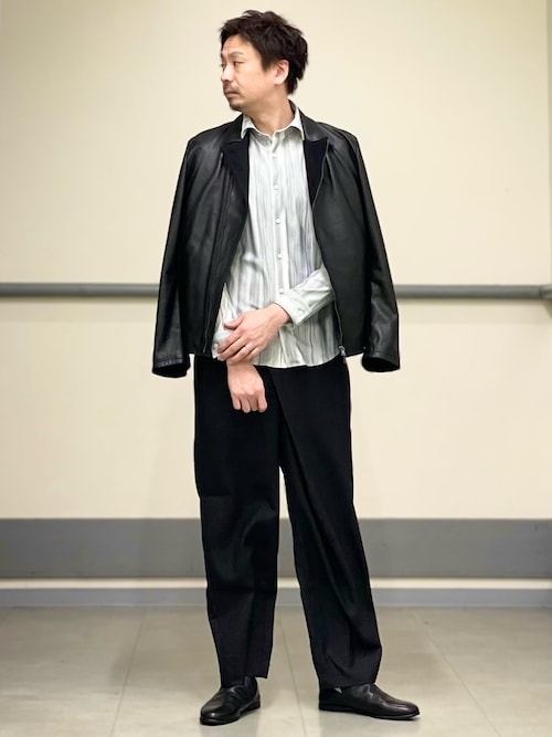 【25S/S】ブラッシュ ストライプ ストレッチ 長袖シャツ