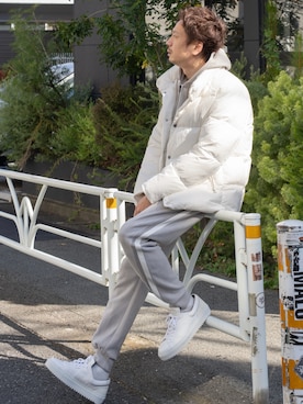 「5351 POUR LES HOMMES（ゴーサンゴーイチプールオム）のアイテム（ダウンジャケット/コート）」を使った、OMI2さん（メンズ・180cm）の秋コーディネート