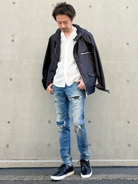 「5351 POUR LES HOMMES（ゴーサンゴーイチプールオム）のアイテム」を使った、OMI2さん（メンズ・180cm）の春コーディネート